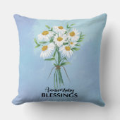Jubileum Blessings Bouquet of Daisies Kussen (Voorkant)