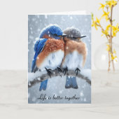 Jubileum Bluebirds in Snow Kaart (Gele Bloem)
