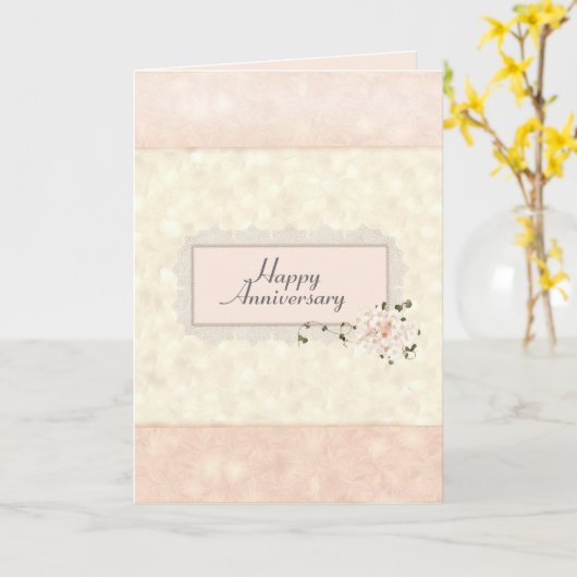 Jubileum Bouquet Kaart (Gele Bloem)