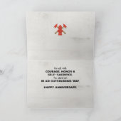 Jubileum brandweerman Hero werknemer Kaart (Binnen)