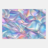 Jubileum Bruiloft Verjaardag Iriserend Metallic 6 Inpakpapier Vel (Voorkant 3)