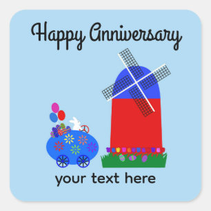 Jubileum Bunny Riding Egg Car #4 Sticker