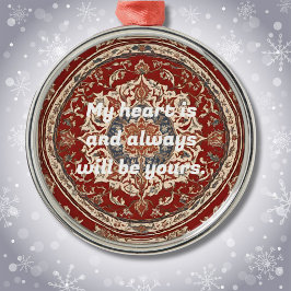 Jubileum Cadeaus voor Vriendin Perzische Tegels Metalen Ornament