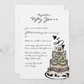 Jubileum Cake Kaart (Voorkant / Achterkant)