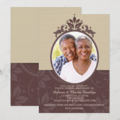 Jubileum Cameo Foto Uitnodiging (Voorkant / Achterkant)