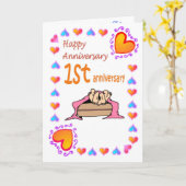 Jubileum card - 1 verjaardag kaart (Gele Bloem)