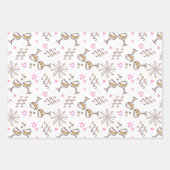 Jubileum Celebration Pattern Pink/Gold ID723 Inpakpapier Vel (Voorkant)