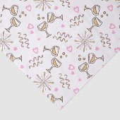 Jubileum Celebration Pattern Pink/Gold ID723 Tissuepapier (Detail)