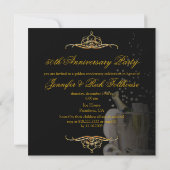 Jubileum, Champagne Bubbles Kaart (Achterkant)