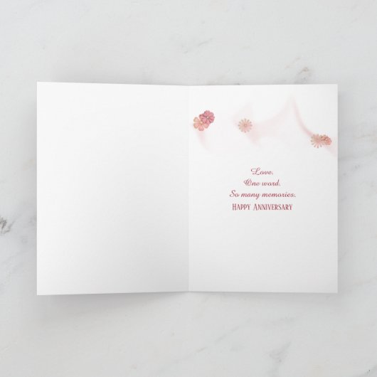 Jubileum Champagne Rozen Kaart (Binnen)