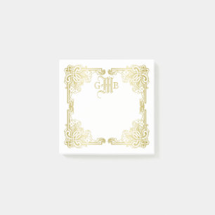 Jubileum Classic Gold Lijst Monogram bruiloft Post-it® Notes