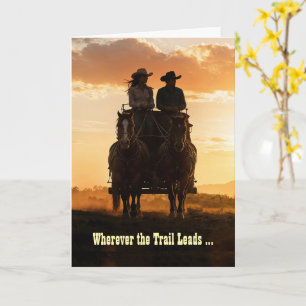 Jubileum Country Western Cowgirl Cowboy Pad Kaart