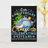 Jubileum Cruise Viering 43 Jaar Koppel Kaart (Gele Bloem)