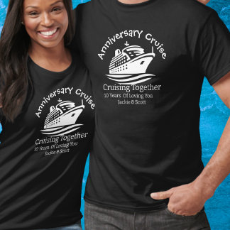 Jubileum Cruise Zwart gepersonaliseerd T-shirt