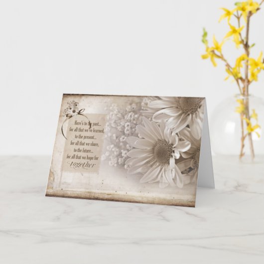 Jubileum Daisy voor Echtgenoot Kaart (Gele Bloem)