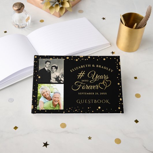 Jubileum Elegante Jaren in de Eeuwigheid 2 Foto's Gastenboek (Voorkant open)