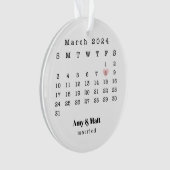 Jubileum en trouwfoto terug ornament (voorkant)