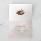 Jubileum - Fancy roze daglib Kaart (Binnen)