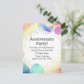 Jubileum feestuitnodigingen uitnodiging briefkaart (Staand voorkant)