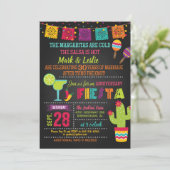 Jubileum Fiesta Invitation - Chalkboard Kaart (Staand voorkant)