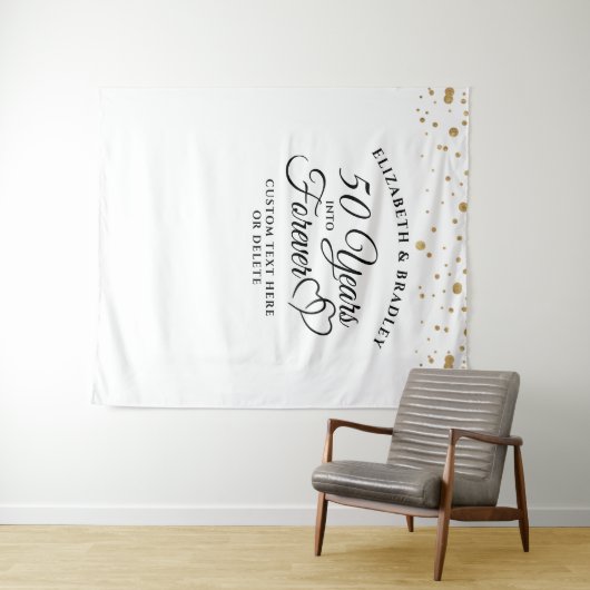 Jubileum Foto achtergrond 50 jaar in eeuwig Wandkleed (In Situ (horizontaal))