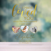 Jubileum Foto Collage Hart Acryl Bord (Neutraal)