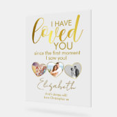 Jubileum Foto Collage Hart Acryl Bord (Hoek)