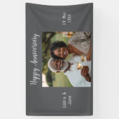 Jubileum foto Modern Banner Grey (Verticaal)