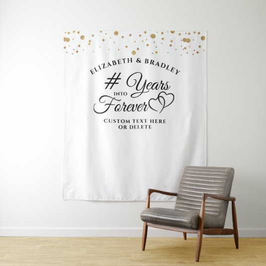 Jubileum Foto Op Backdrop # Jaar in Voor Altijd Wandkleed (In situ)