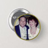 Jubileum fotosjabloon ronde button 5,7 cm (Voorkant /achterkant)