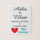 Jubileum Fun & Heart in het wit: Legpuzzel (Verticaal)