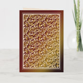 Jubileum gefeliciteerd Damask Brown Card Bedankkaart (Achterkant)