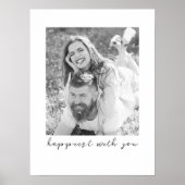 Jubileum gepersonaliseerde romantische bericht fot poster (Voorkant)