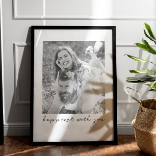 Jubileum gepersonaliseerde romantische bericht fot poster