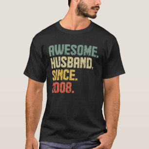 Jubileum Geweldige man sinds 2008 Retro T-shirt