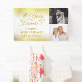 Jubileum Gold Hart JAREN IN GRAAG 2 Foto Spandoek (Insitu)