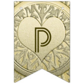 ☆JUBILEUM ☆ Gold Heart Glitter Vlaggetjes (Derde vlag)