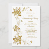 Jubileum gouddiamantflora wit kaart (Voorkant)