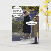 JUBILEUM, grappige kaart (Gele Bloem)