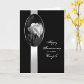 Jubileum - Great Couple - zwart/wit Kaart (Gele Bloem)