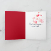 Jubileum Hart Bubbles op rood Kaart (Binnen)