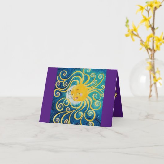 Jubileum hart van goud kaart (Gele Bloem)