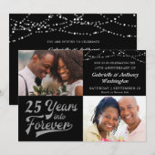 Jubileum # JAAR IN DE EEUWIGHEID Foto Zilver Kaart (Voorkant / Achterkant)