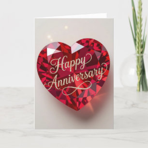 Jubileum Kaart, Happy Anniversary, bruiloft celeb Feestdagen Kaart