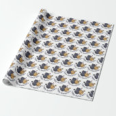 Jubileum katten met hart cadeaupapier (Uitgerold)