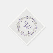Jubileum Lavender Wreath Monogram Servet (Hoek)