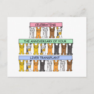 Jubileum levertransplantatie gefeliciteerd briefkaart