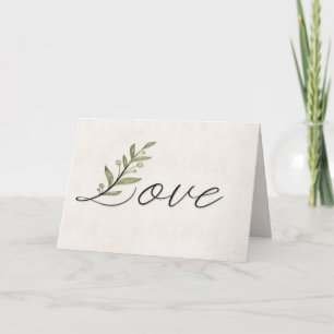 Jubileum liefdeslettertype met bladeren kaart