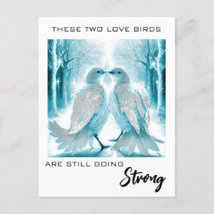 *~* Jubileum Liefdesvogels AP54 Winter Kunst Briefkaart