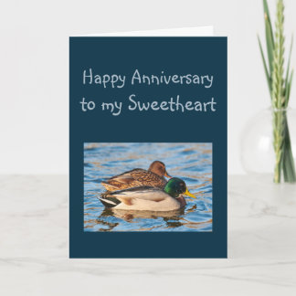 Jubileum Lieverd Eenden Water Bird Kaart
